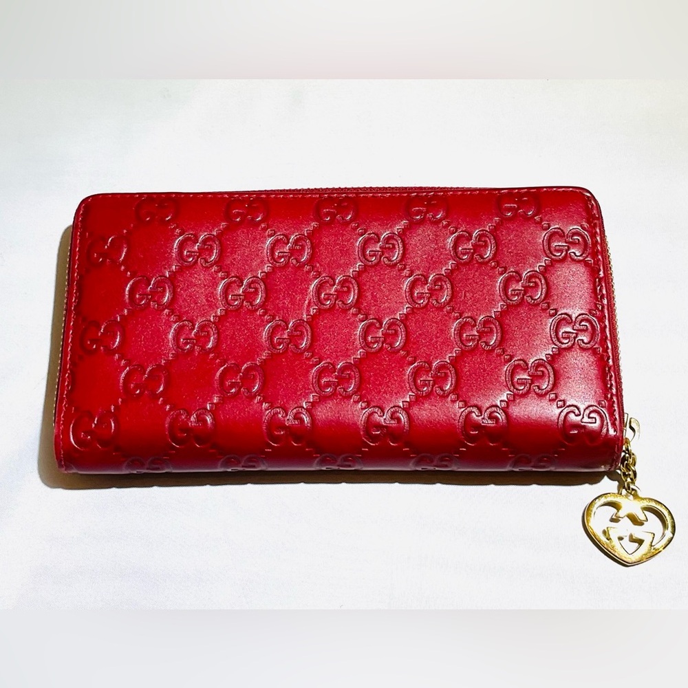 Gucci Red Leather GG Wallet